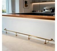 Gold Bar Foot Rail, Non-slip Foot Rest Pole for Indoor And Outdoor, Foot Rail Brackets Complete Undercounter Mount Hardware and Tubing(100cm/3ft)