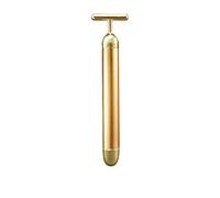 Gold Beauty Stick, Masajeador facial, Herramienta de masaje facial con señal eléctrica en forma de T, Masajeador electrónico a prueba de agua, Anti-envejecimiento, Lifting facial
