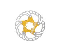 (gold) Bicycles Floating Disc Brake Rotor 140mm/160mm/180mm Stainless Steel Bicycles Rotor with 6 Bolts for Mountain Bicycles Red