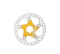 (gold) Bicycles Floating Disc Brake Rotor 140mm/160mm/180mm Stainless Steel Bicycles Rotor with 6 Bolts for Mountain Bicycles Red