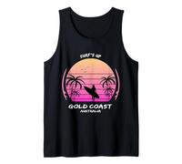 Gold Coast Australia Surf Deporte Palmera Recuerdo Regalo Camiseta sin Mangas