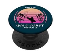 Gold Coast Australia Surf Deporte Palmera Recuerdo Regalo PopSockets PopGrip Adhesivo