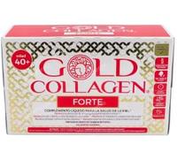Gold Collagen Forte Complemento Líquido para la Piel, 10 Ampollas | Colágeno Hidrolizado, Ácido Hialurónico, Alta Biodisponibilidad, Complejo Antioxidante, Edad 40+