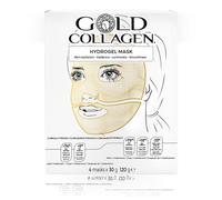 GOLD COLLAGEN Hydrogel Mask Set - 4 Mascarillas Faciales HidroGel, Tratamiento Hidratante con Ácido Hialurónico y Glicerina para Skin Care Luminosa, Mascarillas Faciales Piel Seca, Korean Skincare