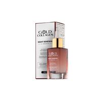 GOLD COLLAGEN Night Renewal - Sérum Facial Antiarrugas Regenerador Tratamiento Skin Care de Backuchiol Solución Natural al Retinol - Skincare Regeneradora Reduce Líneas Finas sin Alcohol 30 ml