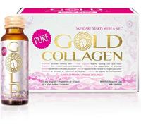 Gold Collagen Pure | El Original Complemento de colágeno líquido | Bebida de colágeno marino hidrolizado con ácido hialurónico, aceite de borraja, vitaminas y aminoácidos para piel, cabello y uñas. 10 dias.