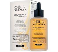 GOLD COLLAGEN Scalp Revival - Sérum Cabello Noche para Crecimiento y Anticaída con Ácido Hialurónico y Extractos Naturales, Tratamiento Hidratante Cabello con Keratina, Aceite Pelo Seco Dañado 100 ml
