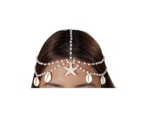 Gold Colour Tassels Pendant Head Chain Multi-layer Wedding Supplies Women's Accessories para ocasiones especiales y festivales(Gold 1)