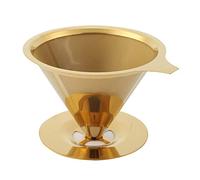 Gold de acero inoxidable vertido sobre la taza de filtro de goteo de café soporte para el asunto de la oficina en casa acampando