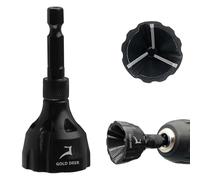 GOLD DEER Herramienta de chaflán de desbarbado resistente con cuchillas afiladas de carburo de tungsteno, broca de desbarbado de vástago hexagonal rápido, extracción de rebabas externas para tubos de