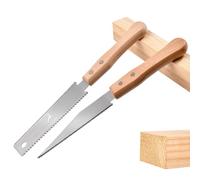 GOLD DEER Juego de 2 sierras de mano japonesas de corte empotrado y sierra de doble filo de 11/17 TPI SK5 hoja flexible y mango de madera, herramientas de carpintería para bricolaje, manualidades