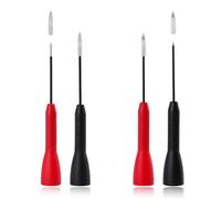 GOLD DEER Juego de 4 puntas de prueba de agujas de 2 mm, 600 V/10 A, sonda de prueba no destructiva, multímetro, juego de adaptadores con punta fina para cables multímetro, pruebas eléctricas