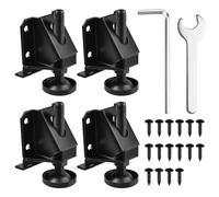 GOLD DEER Paquete de 4 patas de nivelación resistentes, niveladores ajustables para patas de muebles con llave y tornillos, altura ajustable de 2.36 pulgadas para mesa, armario, banco de trabajo