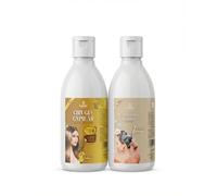 Gold DIAMOND - Kit de Alisado Brasileño Profesional Cirugía Capilar - Tratamiento de Keratina para Cabellos Teñidos, Decolorados y Dañados - 250mL