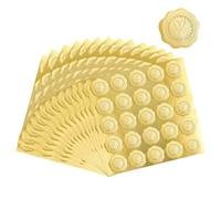 Gold Embossed Wax Seal - Heart Envelope Seal For Wedding Invitations | Matte Gold Paper With Foil Design, Love Stickers For Valentine's Day Greeting Cards, Party Invitations