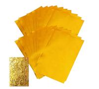 Gold Embossing Foil Sheets - 20-Pack Tin Craft Paper | 20x30CM Transfer Sheets For Scrapbooking, Card Making, Painting Mounting Projects, Home Decor, And DIY Art Crafts