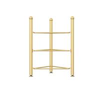 Gold - Estante de almacenamiento para pelotas de equilibrio medio - Soporte de suelo de 3/5/6/7 niveles para gimnasio en casa, pelota de yoga y pelota de equilibrio, equipo de entrenamiento duradero