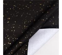 Gold Foil Design Gift Wrapping Paper Floral Arge Rolls Packaging Craft For Gifts(Black-43CM X 300CM)