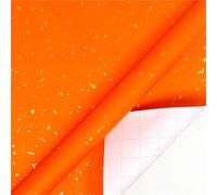 Gold Foil Design Gift Wrapping Paper Floral Arge Rolls Packaging Craft For Gifts(Orange-43CM X 300CM)