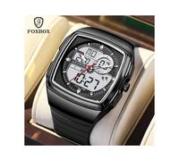 (Gold) FOXBOX 2025 New Men Watch Top Brand Dual Display Digital Watch Luminous Waterproof Sports Men's Digital Watch