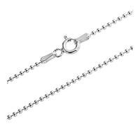 Gold Gala Collar Cadena de Bolas de Plata de Ley 925 para Hombre Mujeres Made in Italy (80)