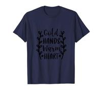 Gold Hands Warm Heart Fur Moms Cute Dog Lover Gift Camiseta