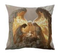 Gold Jesus - Juego de fundas de almohada estampadas de 3 hebras de 11