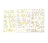 Gold Letter Stickers - Waterproof Alphabet Decals for Signs | Self-Adhesive Font with High-Shine Finish & Weather-Resistant Coating for Cars, Doors and Outdoor Displays