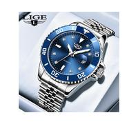 (Gold) LIGE New Top Brand Luxury Men Watch Fashion Waterproof Date Clock Sport Quartz Watches