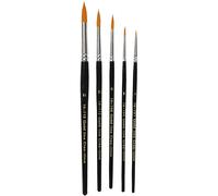 Gold Line Acrylic Brush Set, size 1-18 , W: 2-7 mm, round, 5as (Importación USA)