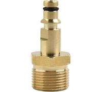 Gold M22 - Adaptador de manguera macho a conexión rápida, entrada de latón macizo y acoplamiento de salida serie K, compatible con Kärcher para Nilfisk para herramientas eléctricas de jardín Bosch al