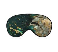 Gold Marble Abstract Blue and Waves Sleep Masks Eye Cover Blackout con correa elástica ajustable Night Blindfold para mujeres, hombres, yoga, viajes, siesta