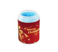 Gold Merry Christmas - Cepillo de silicona reutilizable para pies de mascotas, suministros de aseo para perros medianos a grandes