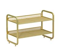 Gold Metal Shoe Cabinet Storage Nordic Wrought Iron Shoe Rack Multi-Layer Space-Saving Shoe Rack for Home Entrance,603040cm ()