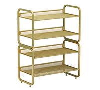 Gold Metal Shoe Cabinet Storage Nordic Wrought Iron Shoe Rack Multi-Layer Space-Saving Shoe Rack for Home Entrance,603040cm ()