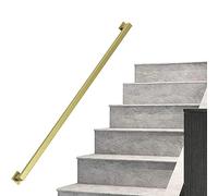 Gold Metal Stair il - Barra de seguridad de hierro forjado de 1 m a 5 m para uso en interiores y exteriores, perfecta para pasillos y escaleras, solución de seguridad