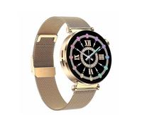 (Gold, Multicolor) ET490 1.27-Inch Screen Women Wrist Bracelet Health ECG Sleeping Monitor Smart Watch - Silver