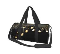 Gold Music Note - Bolsa de viaje para teclado de piano, bolsa de gimnasio para hombres y mujeres, bolsa deportiva para viajes de fin de semana, trabajo, camping