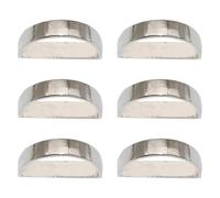 Gold Napkin Rings Set - Elegant Napkin Rings, Semicircle Metal Gold Napkins Holder, Half Circular Cloth Buckles, Napkins Ring Holders Set of 6 Buckles For Formal and Casual Dinner Setting