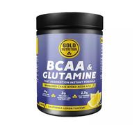 Gold Nutrition BCAA &, Glutamina Fórmula en Polvo Lima-Limón 300g