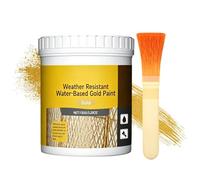 Gold Paint For Wood - Hígh Gloss Weather Resistant | Non Fading Gold Paint | 150g Water Bâsed With Brush For Painting Wall Wood Glass Outdoor Mirror Clay Painters Artists Woodworkers Craft Metal Fџrni