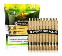 GOLD PALMS 10 Prince Size Blunt Wraps | 100% Natural | Reemplazo de Tabaco | Conos Pre-enrollados | Papel para Blunt | Papeles Pre-enrollados | Fundas para Conos