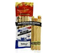 GOLD PALMS 3 Mix Amsterdam Blunt Wraps | 100% Natural | Reemplazo de Tabaco | Conos Pre-enrollados | Papel para Blunt | Papeles Pre-enrollados | Fundas para Conos