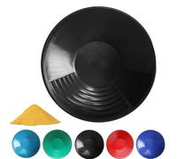 Gold Pan, 15 inch Round Green Gold Panning Equipment with Different Riffle, Effective Separation of Golds, Lightweight Manual Plastic Prospecting Equipment (Black)