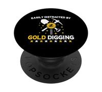 Gold Panning Minería de Oro Prospección de Oro Panner Gold PopSockets PopGrip Adhesivo
