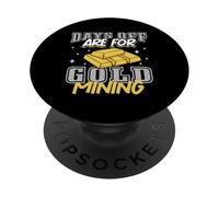 Gold Panning Minería de Oro Prospección de Oro Panner Gold PopSockets PopGrip Adhesivo