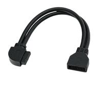 Gold Plated USB3.0 Motherboard Extension Cable 25cm 90 Degree Elbow Design Front Panel Adapter For PC Builds