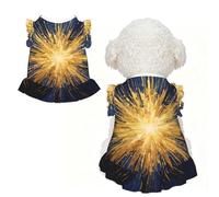 Gold Ray Art L - Ropa para mascotas para perros pequeños, bonito atuendo de verano para cachorros, ropa suave y transpirable para mascotas para gatos