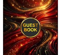 GOLD & RED GUEST BOOK: A luxurious guest book for special occasions. luxurious waves Perfect for events that require a luxurious first impression, ... 8.5" x 8.5". Space for 3 guests per page.