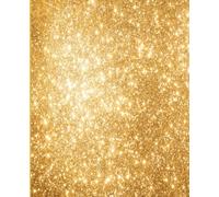Gold Sparkle - Half Graph Half Lined Notebook: A golden balance of order and imagination